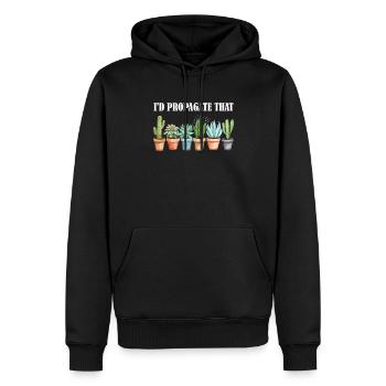 I'd Propagate That, plants Succulents - Männer Premium Bio Hoodie - Schwarz - Vorne - Nico (187cm)