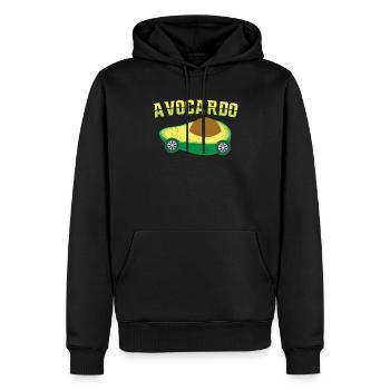 Avocado Auto Spruch Veganer Mechatroniker Geschenk - Männer Premium Bio Hoodie - Schwarz - Vorne - Nico (187cm)