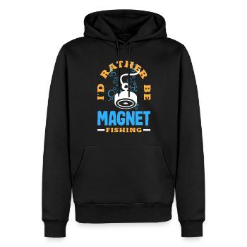 Magnetfischen Detektion Schatzsuche - Männer Premium Bio Hoodie - Schwarz - Vorne - Nico (187cm)