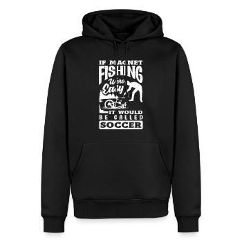 Magnetfischen Detektion Schatzsuche - Männer Premium Bio Hoodie - Schwarz - Vorne - Nico (187cm)