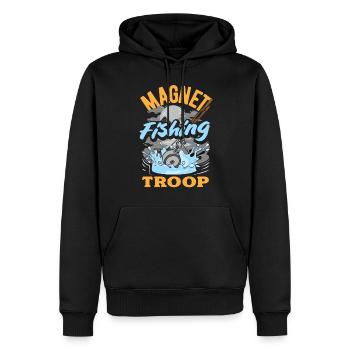 Magnetfischen Detektion Schatzsuche - Männer Premium Bio Hoodie - Schwarz - Vorne - Nico (187cm)