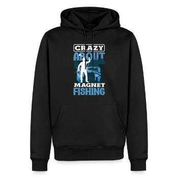 Magnetfischen Detektion Schatzsuche - Männer Premium Bio Hoodie - Schwarz - Vorne - Nico (187cm)