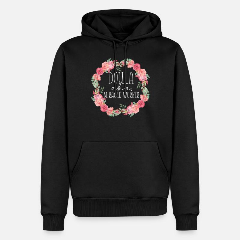 Doula accoucheuse Doula A.K.A. - Sweat à capuche Premium bio Homme - noir