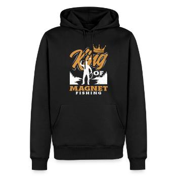 Magnetfischen Detektion Schatzsuche - Männer Premium Bio Hoodie - Schwarz - Vorne - Nico (187cm)