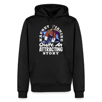 Magnetfischen Detektion Schatzsuche - Männer Premium Bio Hoodie - Schwarz - Vorne - Nico (187cm)