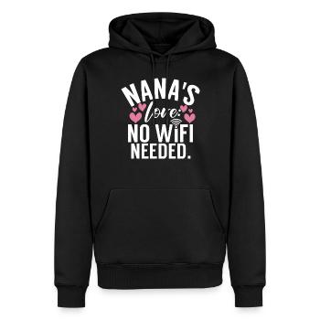 Cadeaux Nana - Sweat à capuche Premium bio Homme - noir - Devant - Nico (187cm)