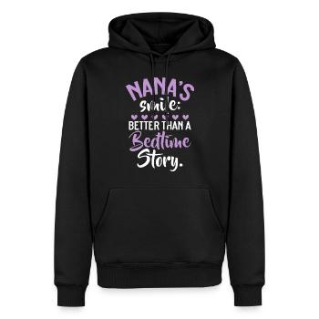 Cadeaux Nana - Sweat à capuche Premium bio Homme - noir - Devant - Nico (187cm)