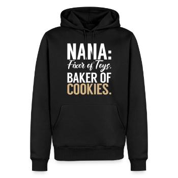 Cadeaux Nana - Sweat à capuche Premium bio Homme - noir - Devant - Nico (187cm)