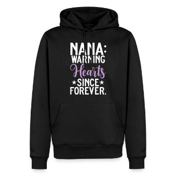 Cadeaux Nana - Sweat à capuche Premium bio Homme - noir - Devant - Nico (187cm)