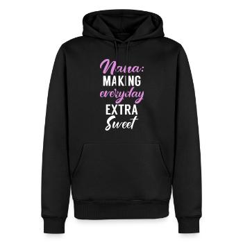 Cadeaux Nana - Sweat à capuche Premium bio Homme - noir - Devant - Nico (187cm)