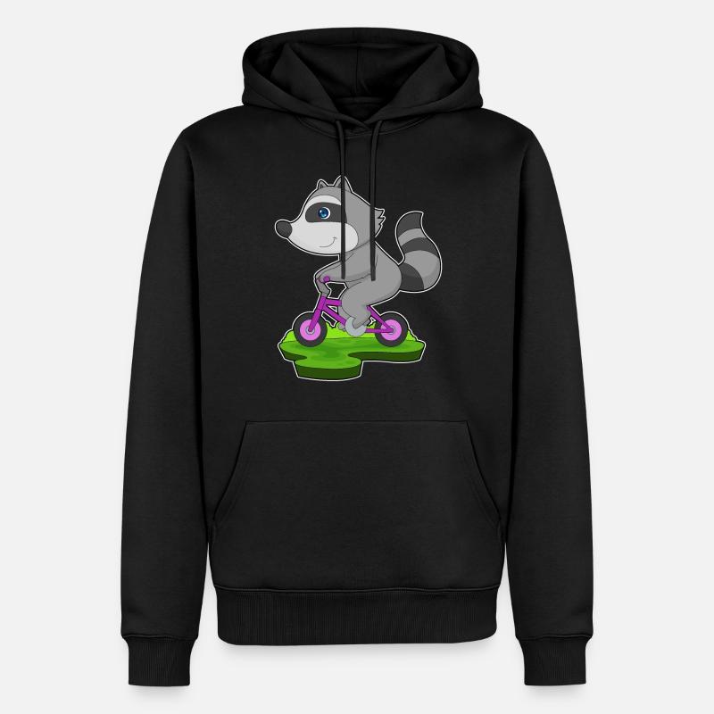 Vélo raton laveur - Sweat à capuche Premium bio Homme - noir