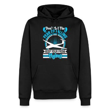 Segelflieger - Männer Premium Bio Hoodie - Schwarz - Vorne - Nico (187cm)