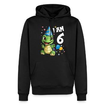 I'm 6 Turtles Turtle 6th Birthday - Men’s Premium Organic Hoodie - black - Front - Nico (187cm)
