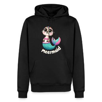 Meerkat Mermaid Fantasy - Men’s Premium Organic Hoodie - black - Front - Nico (187cm)