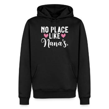 Nana Gifts - Männer Premium Bio Hoodie - Schwarz - Vorne - Nico (187cm)