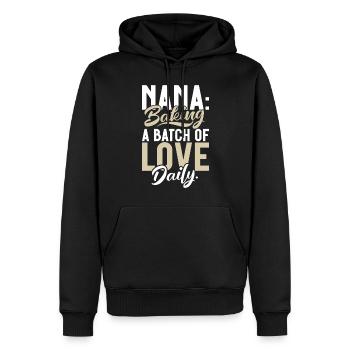 Regali Nana - Felpa con cappuccio ecologica premium da uomo - nero - Fronte - Nico (187cm)