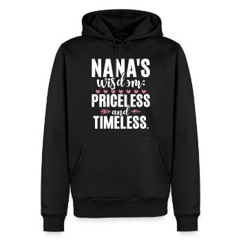 Nana Gifts - Männer Premium Bio Hoodie - Schwarz - Vorne - Nico (187cm)
