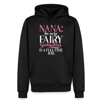 Nana Gifts - Männer Premium Bio Hoodie - Schwarz - Vorne - Nico (187cm)
