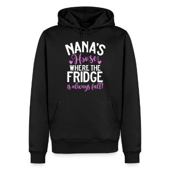 Nana Gifts - Männer Premium Bio Hoodie - Schwarz - Vorne - Nico (187cm)