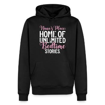 Nana Gifts - Männer Premium Bio Hoodie - Schwarz - Vorne - Nico (187cm)
