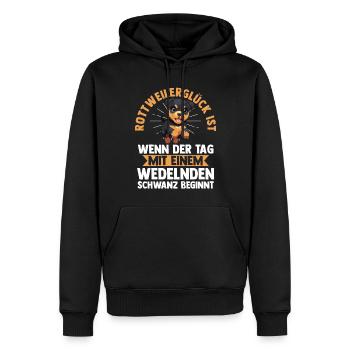 Hund Rottweiler - Männer Premium Bio Hoodie - Schwarz - Vorne - Nico (187cm)