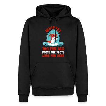 Dog Dog Mom WhippetMom Mom Whippet - Men’s Premium Organic Hoodie - black - Front - Nico (187cm)