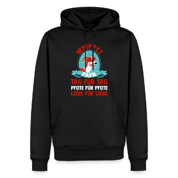 Hund Hundepapa Vater Whippetpapa Whippet - Männer Premium Bio Hoodie - Schwarz - Vorne - Nico (187cm)