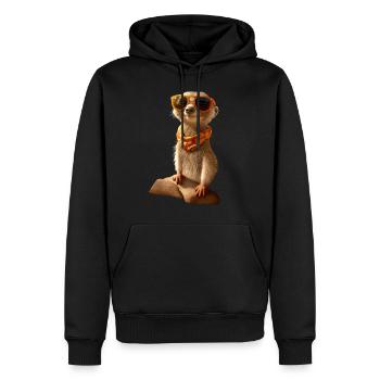 Erdmännchen Tierliebhaber Süßes Surikate Mangusten - Männer Premium Bio Hoodie - Schwarz - Vorne - Nico (187cm)