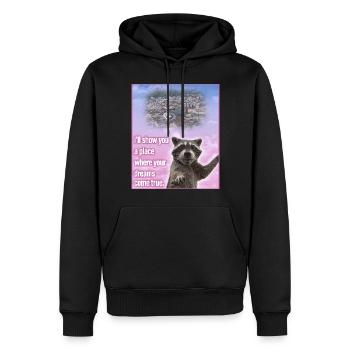 Raton laveur poubelle Panda raton laveur Meme cadeau - Sweat à capuche Premium bio Homme - noir - Devant - Nico (187cm)