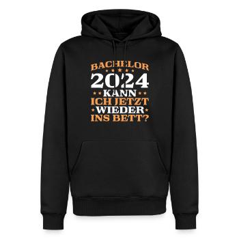 Bachelor Abschluss 2024 Bestandene Bachelorprüfung - Männer Premium Bio Hoodie - Schwarz - Vorne - Nico (187cm)