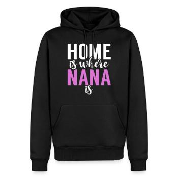 Nana Gifts - Männer Premium Bio Hoodie - Schwarz - Vorne - Nico (187cm)