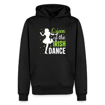Danse irlandaise Danse irlandaise - Sweat à capuche Premium bio Homme - noir - Devant - Nico (187cm)