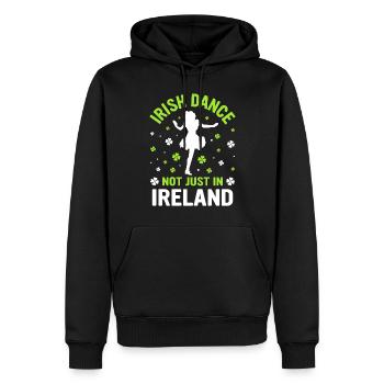Danse irlandaise Danse irlandaise - Sweat à capuche Premium bio Homme - noir - Devant - Nico (187cm)