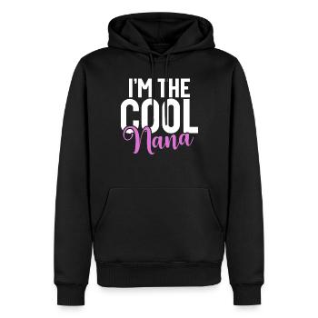 Nana Gifts - Männer Premium Bio Hoodie - Schwarz - Vorne - Nico (187cm)