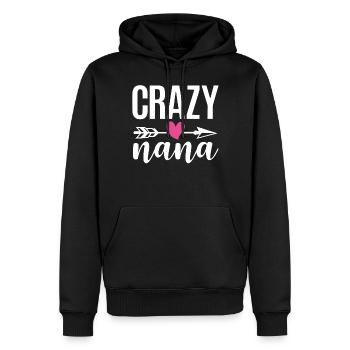 Nana Gifts - Männer Premium Bio Hoodie - Schwarz - Vorne - Nico (187cm)
