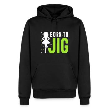 Danse irlandaise Danse irlandaise - Sweat à capuche Premium bio Homme - noir - Devant - Nico (187cm)