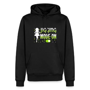 Danse irlandaise Danse irlandaise - Sweat à capuche Premium bio Homme - noir - Devant - Nico (187cm)