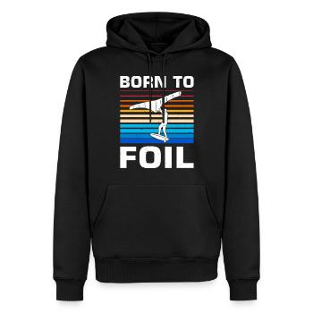 Wingsurfing Foil Wing Wing Boarding Wing Foiling - Men’s Premium Organic Hoodie - black - Front - Nico (187cm)