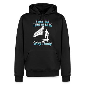 Wingsurfing Foil Wing Wing Boarding Wing Foiling - Männer Premium Bio Hoodie - Schwarz - Vorne - Nico (187cm)