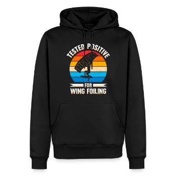 Wingsurfing Foil Wing Wing Boarding Wing Foiling - Männer Premium Bio Hoodie - Schwarz - Vorne - Nico (187cm)