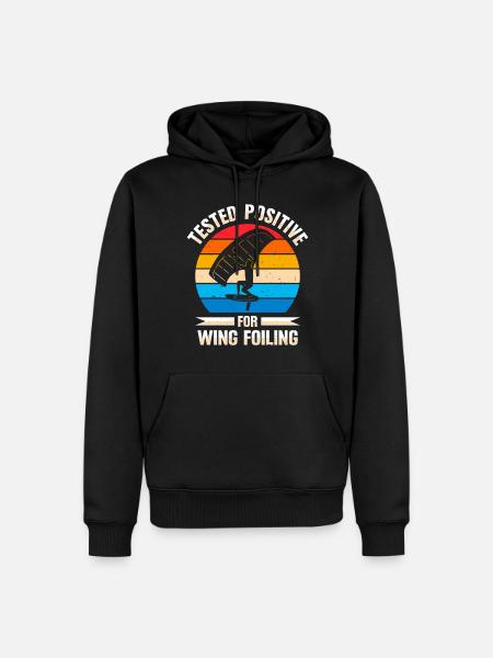 Wingsurfing Foil Wing Wing Boarding Wing Foiling - Men’s Premium Organic Hoodie - black