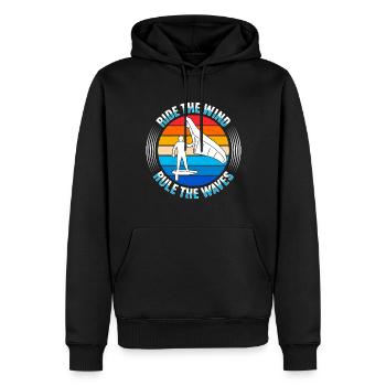 Wingsurfing Foil Wing Wing Boarding Wing Foiling - Männer Premium Bio Hoodie - Schwarz - Vorne - Nico (187cm)