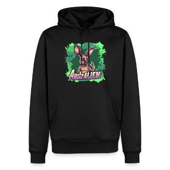 ausAustralia Roo Aussie Funny Australien Kangourou - Sweat à capuche Premium bio Homme - noir - Devant - Nico (187cm)