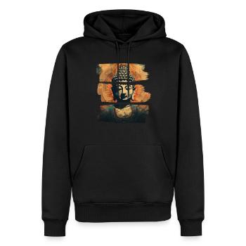 Buddhismus Yoga Buddhist Zen Meditation Buddha - Männer Premium Bio Hoodie - Schwarz - Vorne - Nico (187cm)