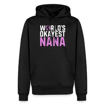 Cadeaux Nana - Sweat à capuche Premium bio Homme - noir - Devant - Nico (187cm)