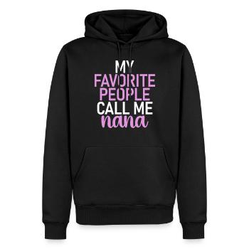 Cadeaux Nana - Sweat à capuche Premium bio Homme - noir - Devant - Nico (187cm)