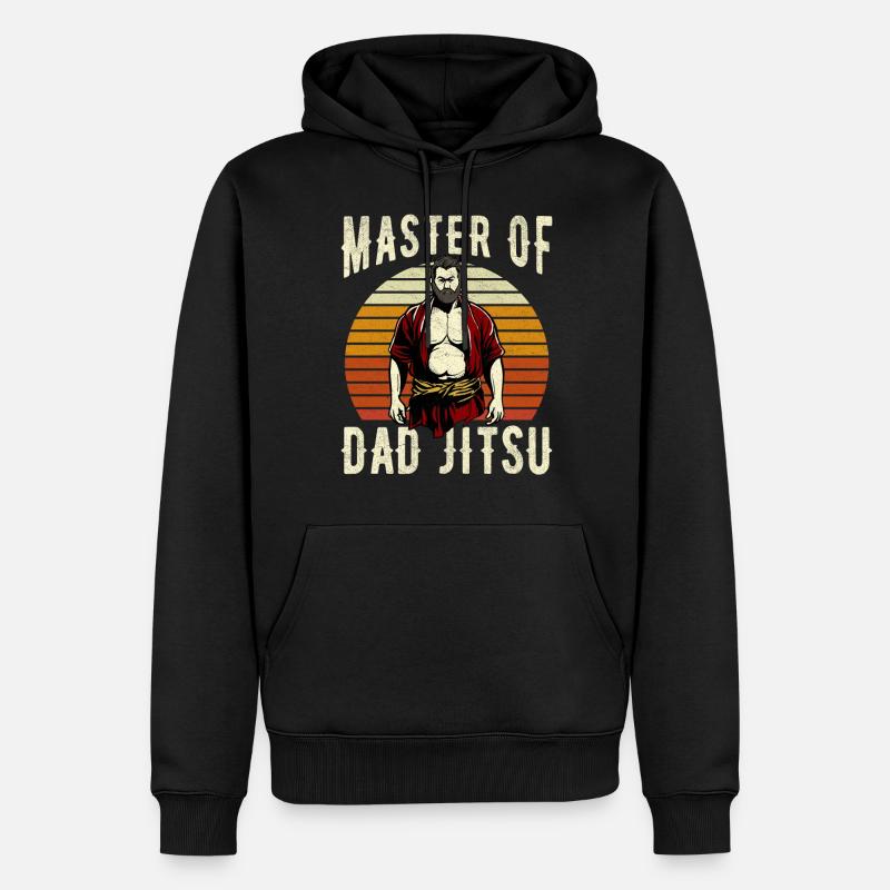Maître De Papa Jitsu - Sweat à capuche Premium bio Homme - noir
