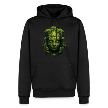 Bouddhisme Yoga Bouddhiste Zen Méditation Bouddha - Sweat à capuche Premium bio Homme - noir - Devant - Nico (187cm)