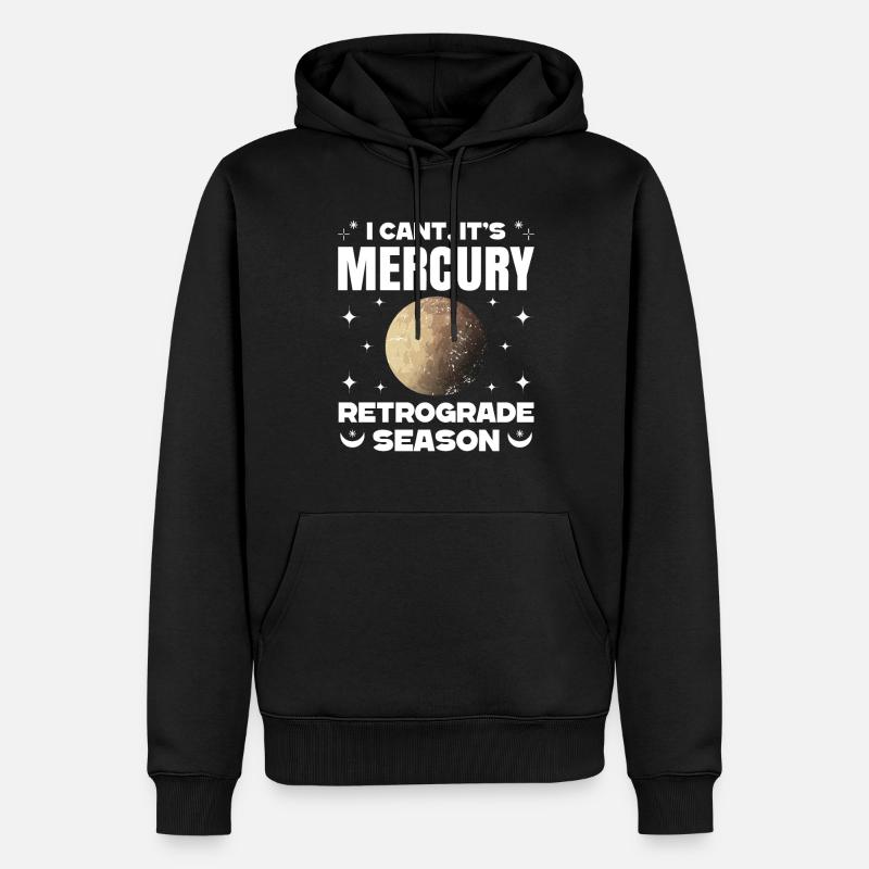 Planètes rétrogrades Mercure rétrograde - Sweat à capuche Premium bio Homme - noir