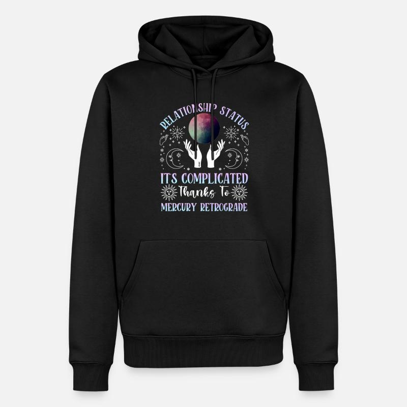 Planètes rétrogrades Mercure rétrograde - Sweat à capuche Premium bio Homme - noir